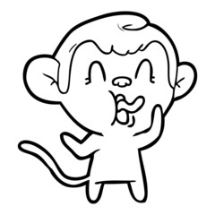 crazy cartoon monkey