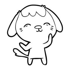 happy cartoon dog