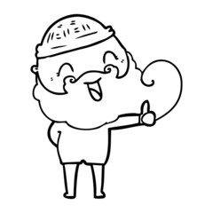 happy bearded man