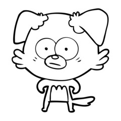 nervous dog cartoon