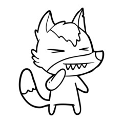 angry wolf cartoon