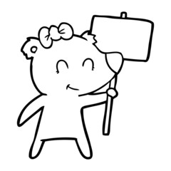 female bear cartoon