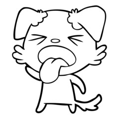 cartoon disgusted dog