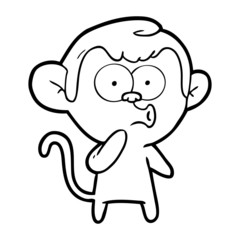 cartoon hooting monkey