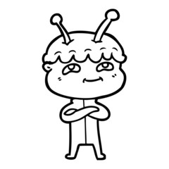 friendly cartoon spaceman