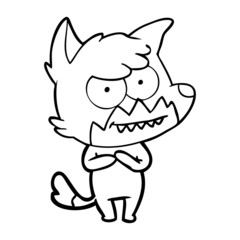 cartoon grinning fox