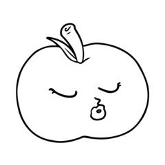 cartoon apple