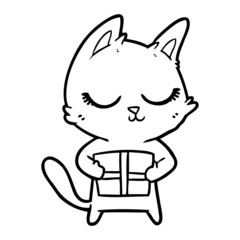 calm cartoon cat