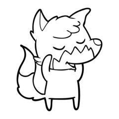 friendly cartoon fox