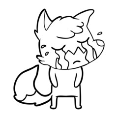 crying fox cartoon