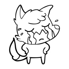 crying fox cartoon