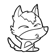 cartoon wolf whistling