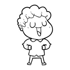 laughing cartoon man