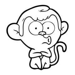 cartoon hooting monkey