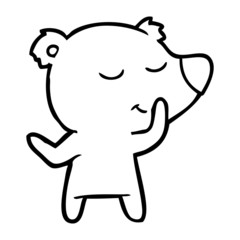happy cartoon bear