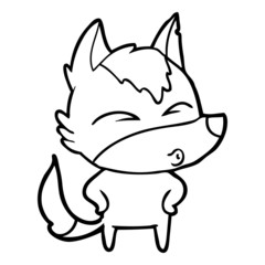 cartoon wolf whistling