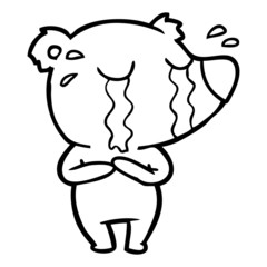 cartoon crying polar bear