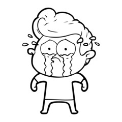 cartoon crying man