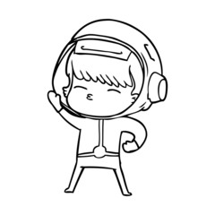 cartoon astronaut