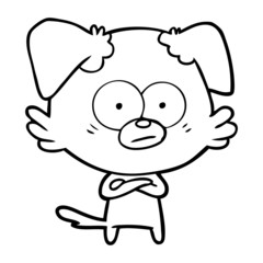 nervous dog cartoon