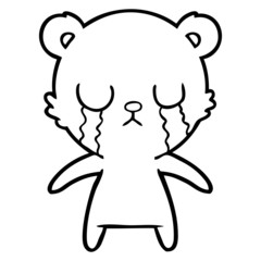 crying cartoon bear