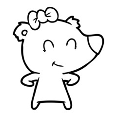 female bear cartoon