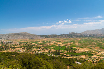 Fototapeta na wymiar Lasithi Plateau on the east of Crete, Greece