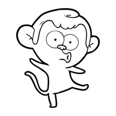 cartoon surprised monkey
