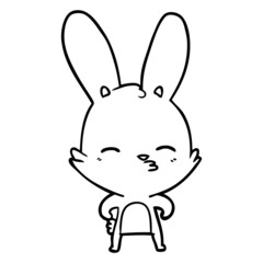 Fototapeta premium curious bunny cartoon