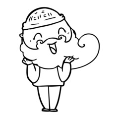 Obraz premium happy bearded man