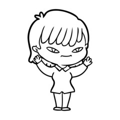 cartoon woman