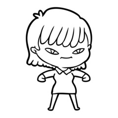 cartoon woman