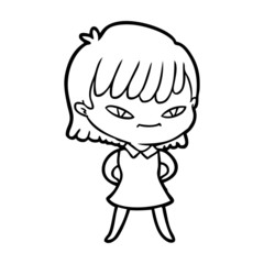 cartoon woman