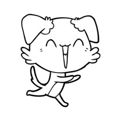 happy little dog cartoon
