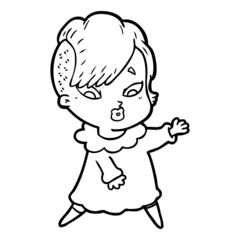 cartoon surprised girl