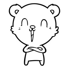 Naklejka premium happy cartoon bear