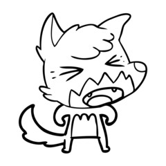 angry cartoon fox