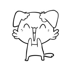 happy little dog cartoon
