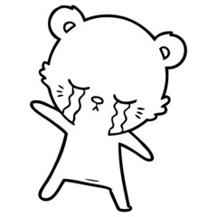 crying cartoon bear