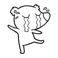 cartoon crying polar bear