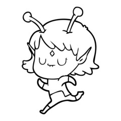 cartoon alien girl
