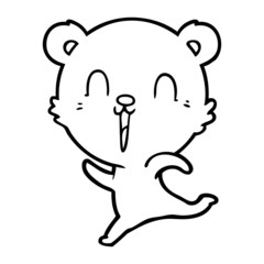 happy cartoon polar bear