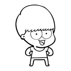 Obraz premium happy cartoon boy