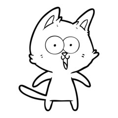 funny cartoon cat