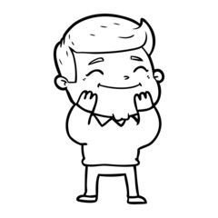 happy cartoon man