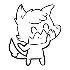 cartoon happy fox
