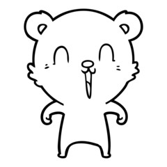 happy cartoon bear