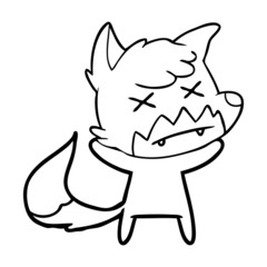 cartoon cross eyed fox