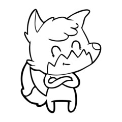 cartoon happy fox