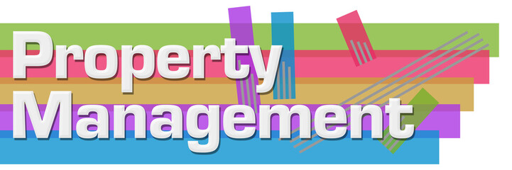 Property Management Abstract Colorful Stripes Horizontal 